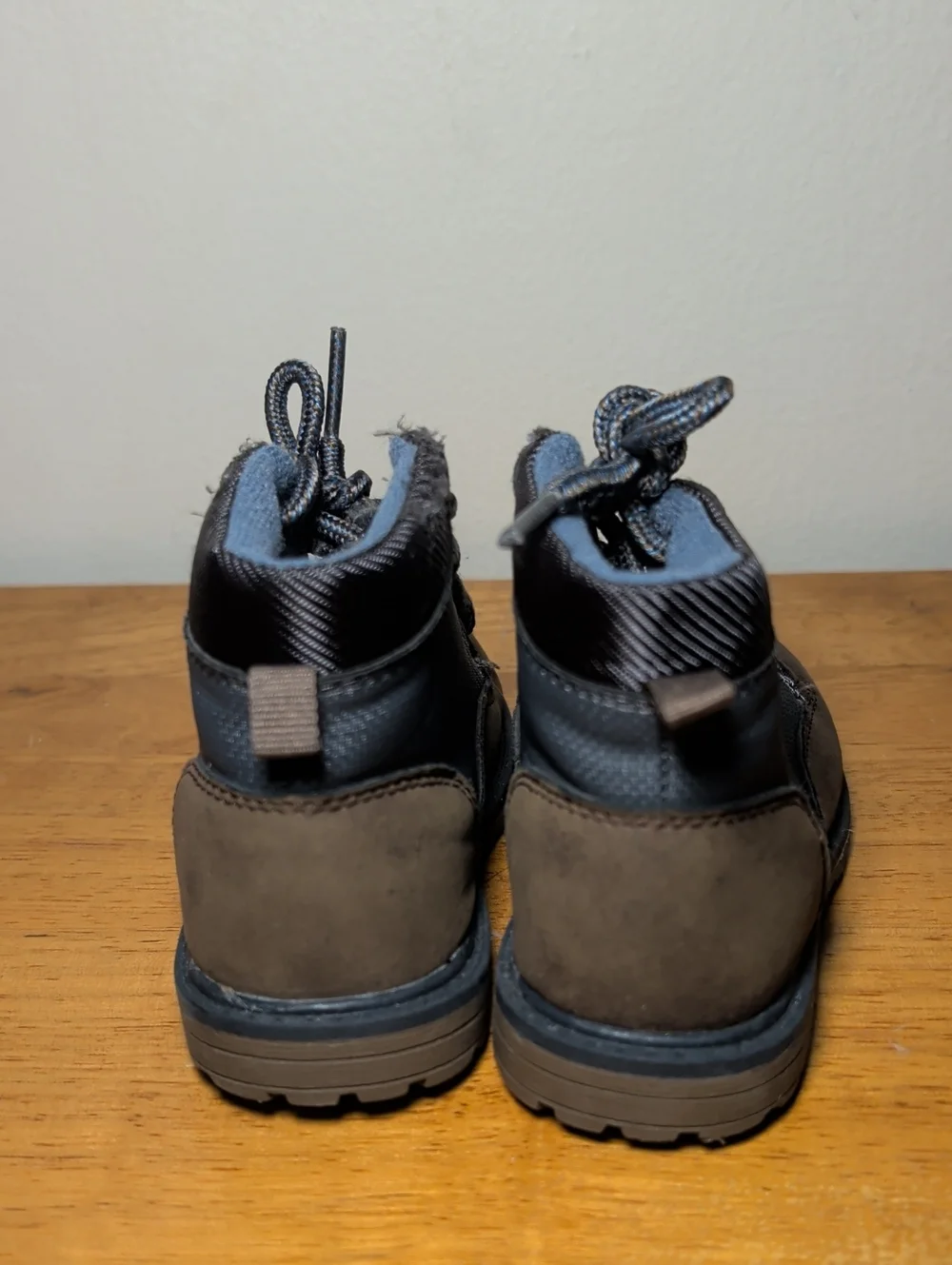 Oshkosh B'Gosh Murphy Boots Brown Blue Lace-Up Toddler Boys Size 6
